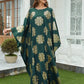 Middle East-Style Batwing Sleeve Women's Robe Dress