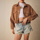Vireous Women's Faux Suede Long Sleeve Tassel-Trimmed Casual Jacket