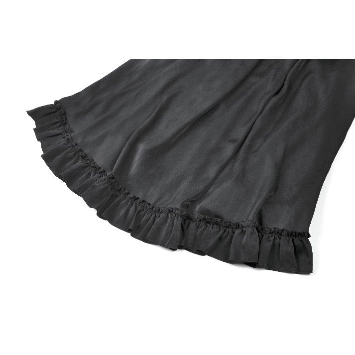 Dark in Love Gothic Victorian Lace Panel Skirt in Crimson