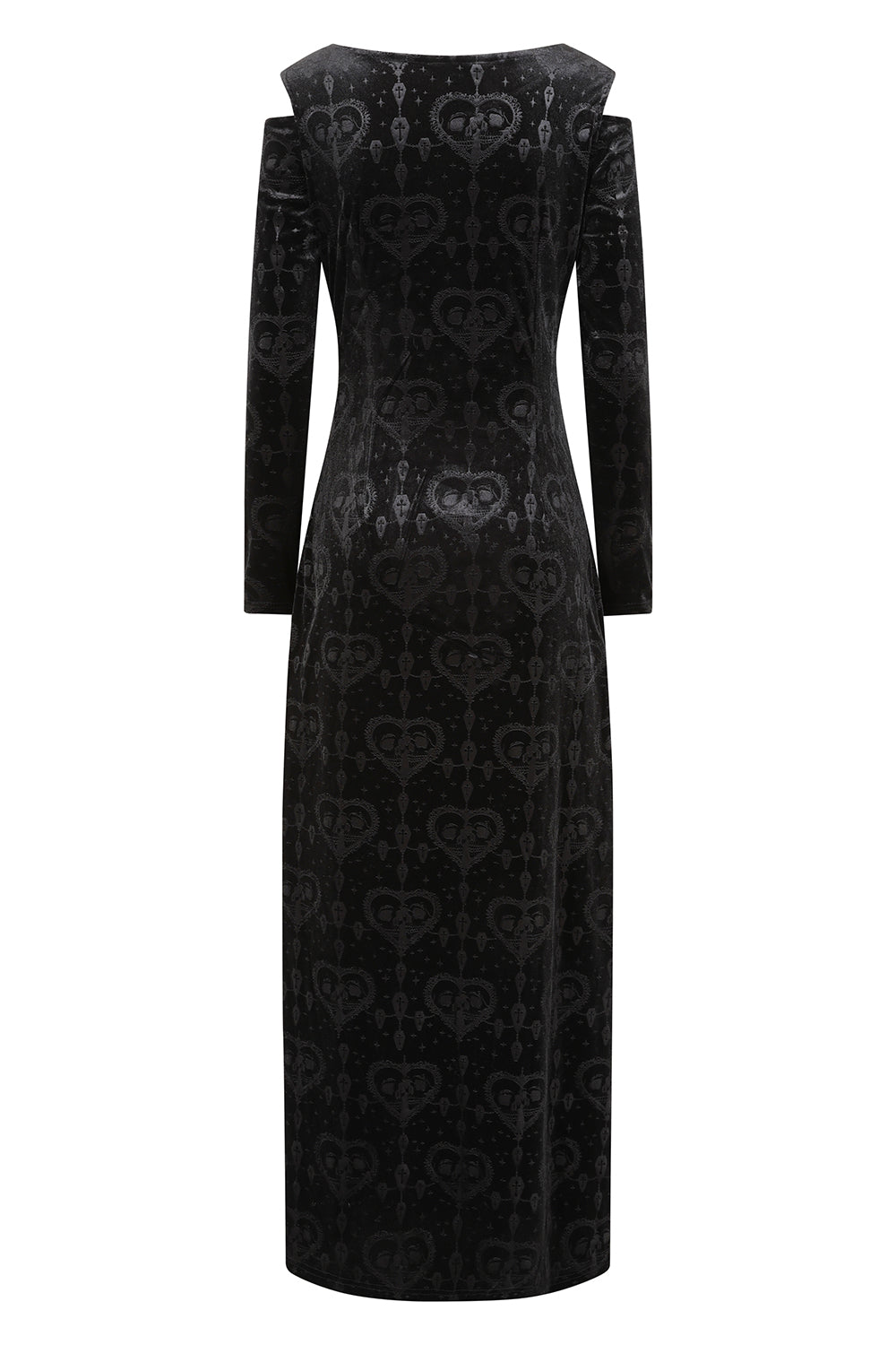 Banned Amara Gothic Burnout Velvet Long Dress