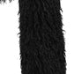 Banned Zafira Shaggy Black Faux Fur Cropped Jacket