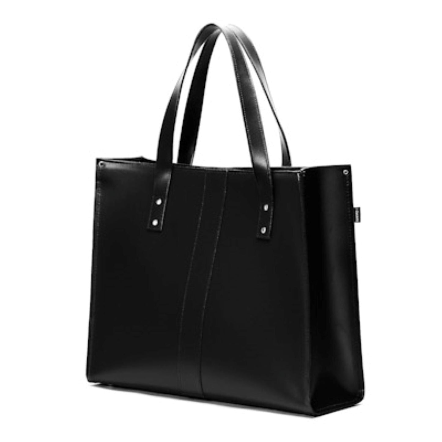 Handmade Leather Shopper in Black
