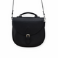 Handmade Tannery Leather Saddle Bag in Black