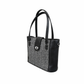 Tannery Tweed & Leather Mini Twist Lock Shopper Bag in Black