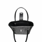 Tannery Tweed & Leather Mini Twist Lock Shopper Bag in Black