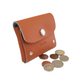 Handmade Leather Simple Coin Purse in Burnt Orange