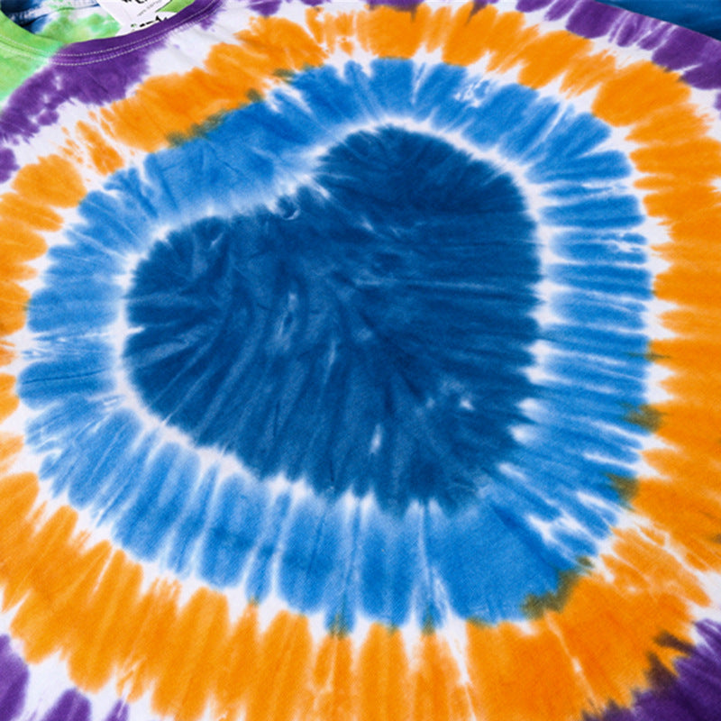 Hip Hop Cotton Tie Dye Print Unisex T-Shirt