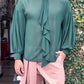 Men's Elegant Ruffled Avant Garde Long Sleeve Shirt