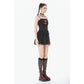 Dark in Love Crimson Shadow Layered-Lace Cake Dress