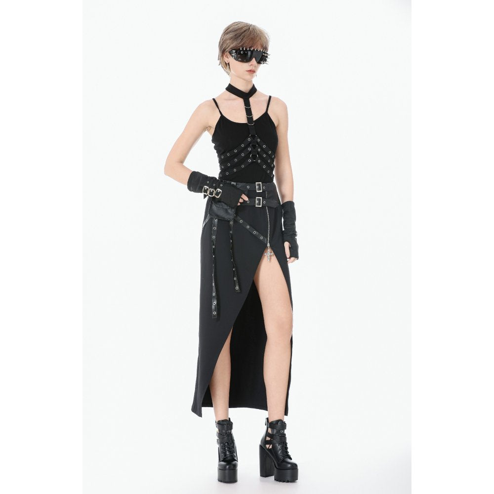 Dark In Love Punk Rib Cage Grommet Waist Cincher Belt