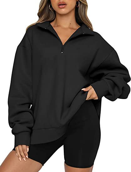 Vireous Turndown Collar Women's Sweatshirt Many Block Colours