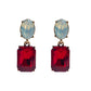 Retro Simple Square Crystal Drop Earrings