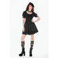 Dark in Love Gothic Lace Square-Neck Puff-Sleeve Dress