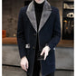 Men's Faux Fur and Chenille Thick Overcoat