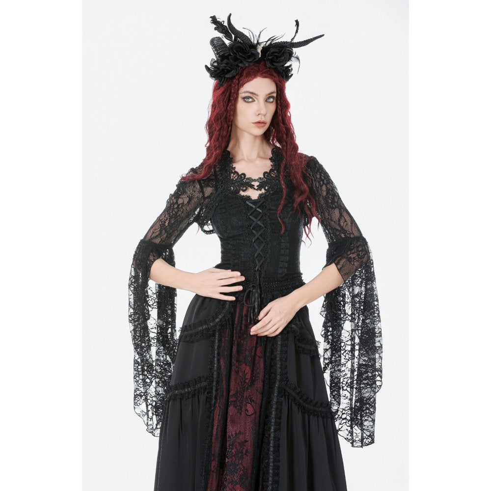 Dark In Love Lilith 3D Lace Bell-Sleeve Cape