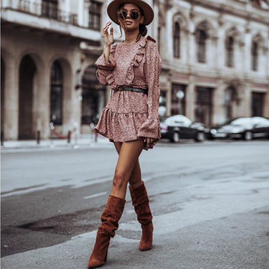 Vireous Bib Detail Summer Mini Dress