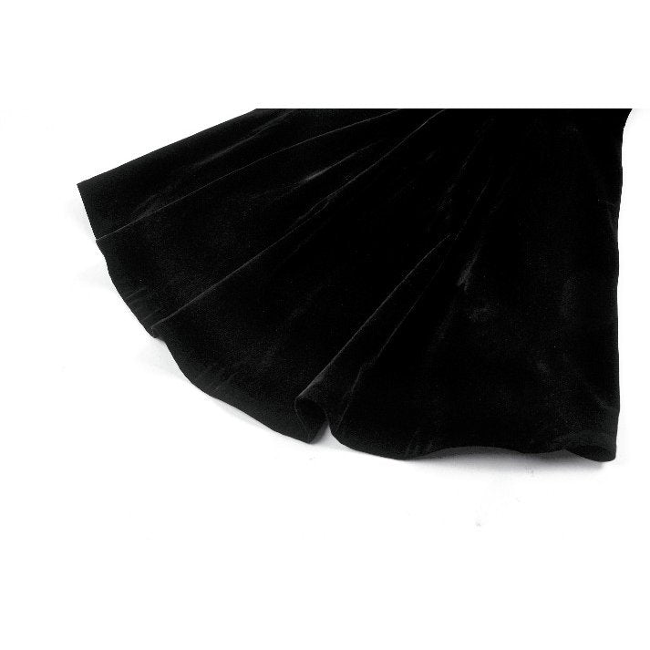 Dark in Love Lilith Officer Velvet High-Collar Coat in Black