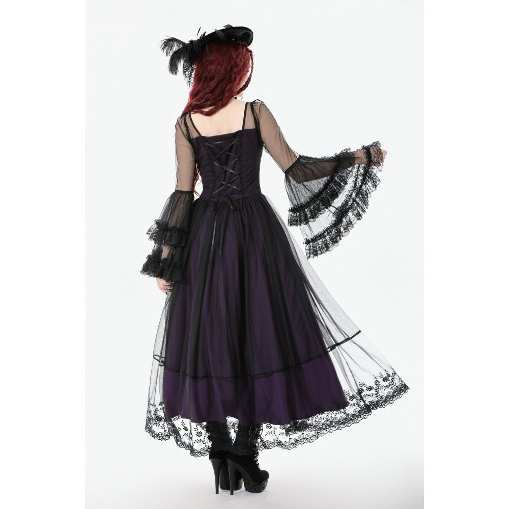 Dark in Love Lilith Bell-Sleeve Gothic Maxi Dress