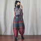 Women's Fashion Patchwork Linen Arty Suspender Pants