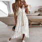 Off-Shoulder White Lace Dress, Spring and Summer Collection