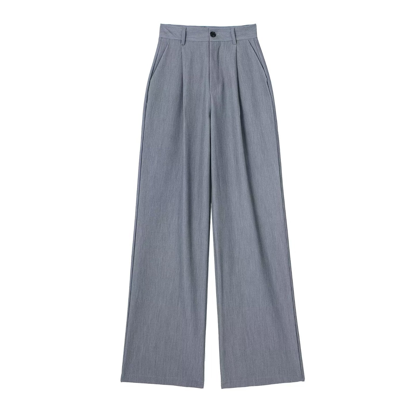 Women's French-Style Pleated High-Waist Wide-Leg Trousers, Multi Colours