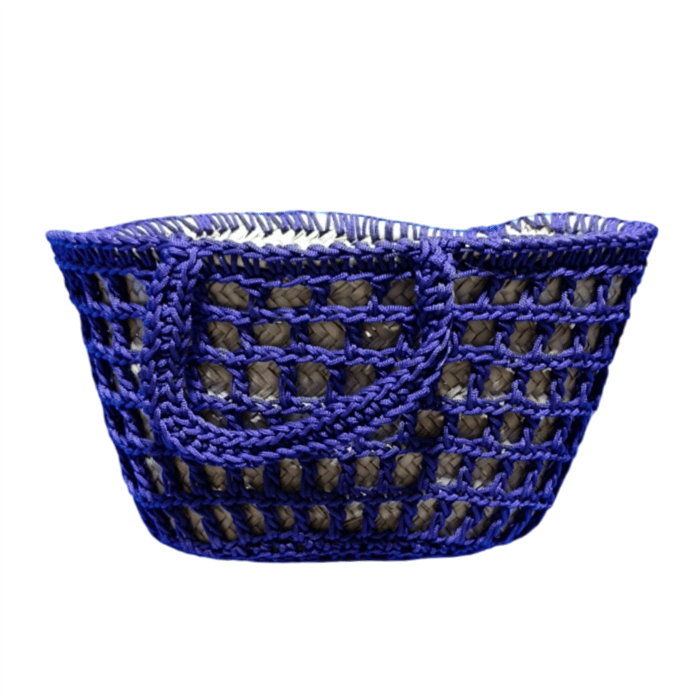Cabas Handmade Raffia and Fabric Shopper Bag