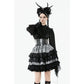 Dark in Love Hexa Layered Tartan Skirt in Black