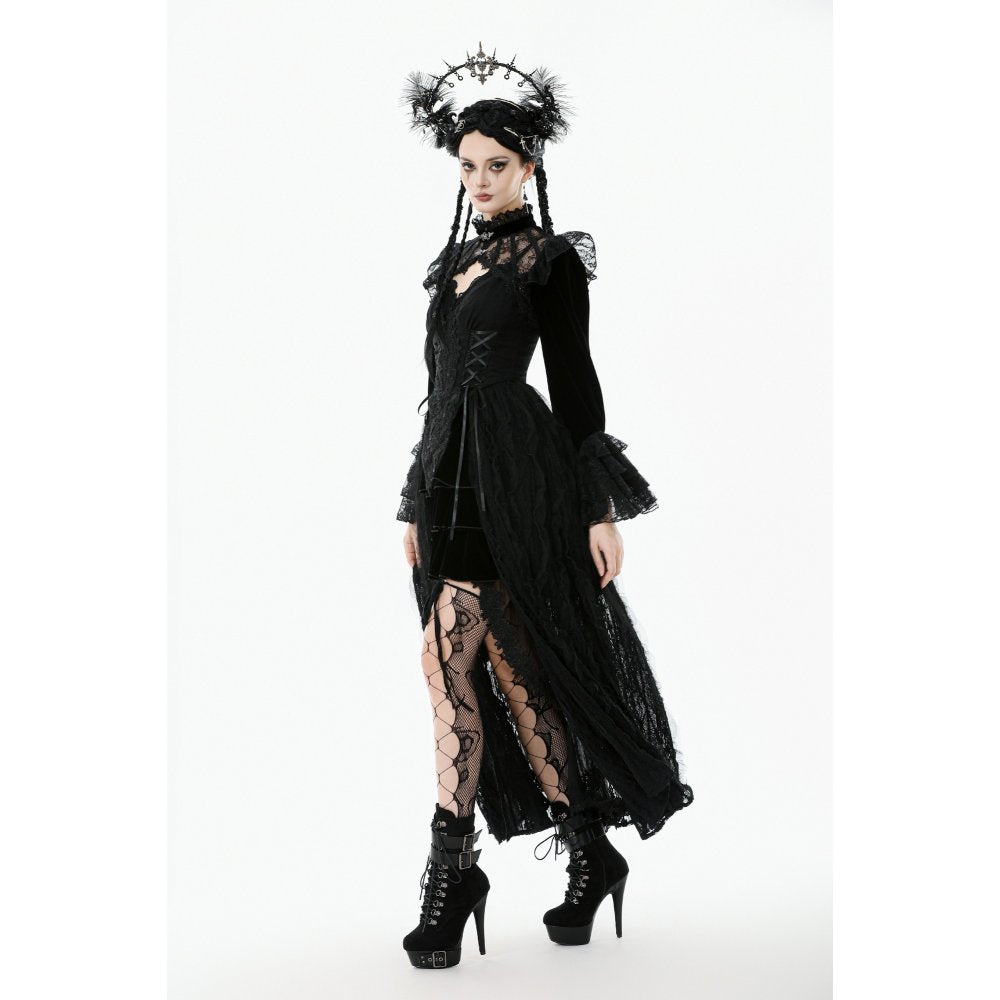 Dark in Love Erzebeth Lace Gothic Bolero Shrug in Black
