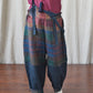 Women's Fashion Patchwork Linen Arty Suspender Pants