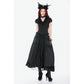Dark in Love Courtly Cross Gem Pendant Gothic Blouse