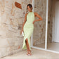 Halter Split Long Dress, Summer Slim Fit Backless Dress