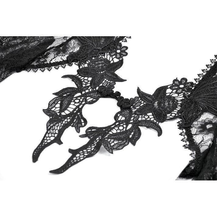 Dark In Love Gothic Lace Bell-Sleeve Cape