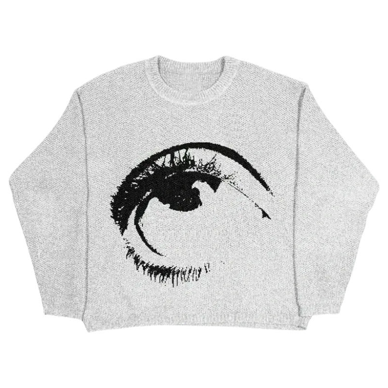 Vireous Punk Hip Hop-Style Round Neck Unisex Sweater