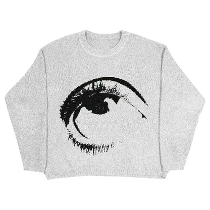 Vireous Punk Hip Hop-Style Round Neck Unisex Sweater
