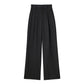 Women's French-Style Pleated High-Waist Wide-Leg Trousers, Multi Colours