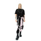 Chemical Black Ceil Crop Top, Women's Black Gothic Cotton Top