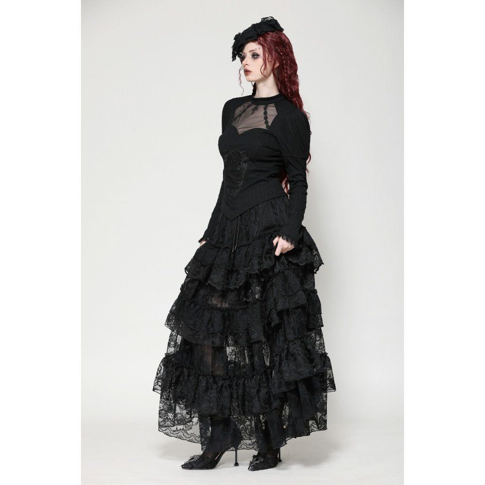 Dark in Love Cressida Gothic Princess Layered Cake Skirt