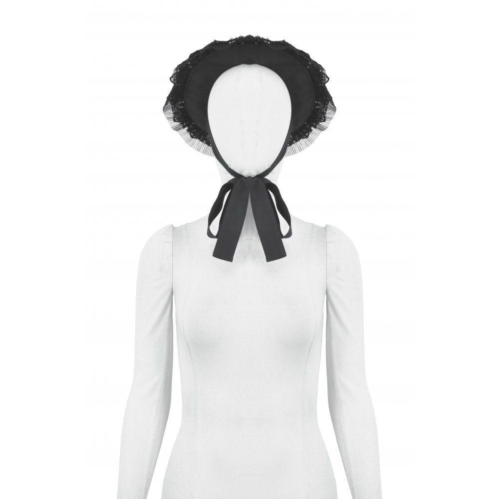 Dark in Love Evangeline Lace-Trimmed Goth Sun Hat