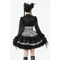 Dark in Love Hexa Layered Tartan Skirt in Black