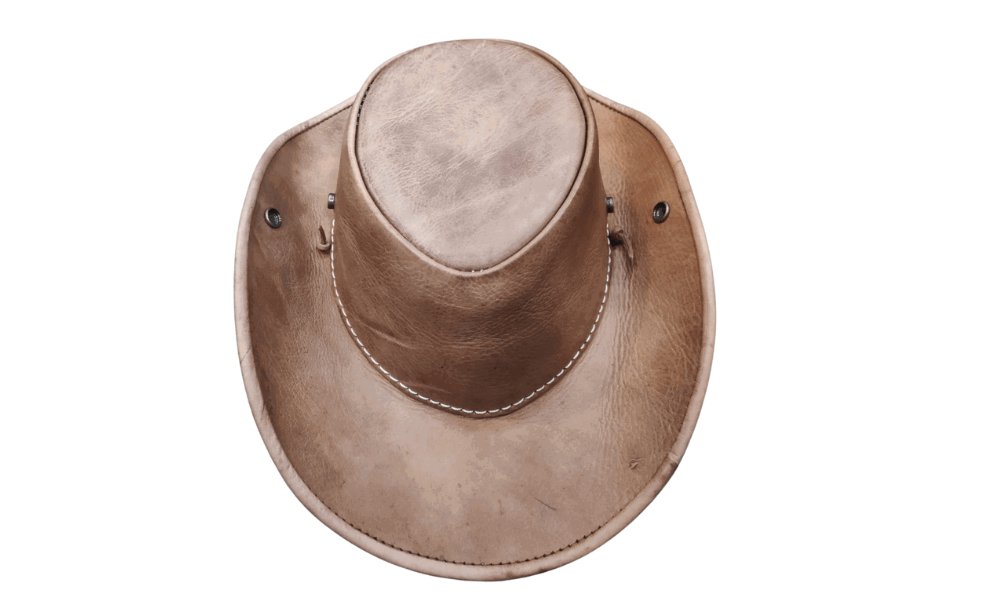 Unisex Western-Style Cowhide Leather Hat
