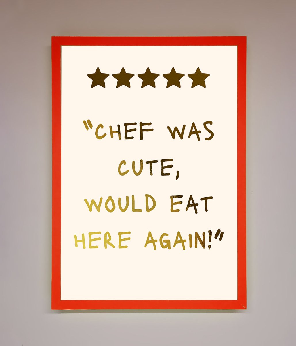 Chef Was Cute, Foil Print