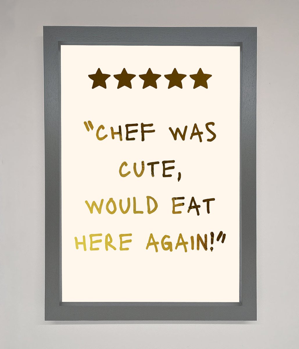 Chef Was Cute, Foil Print