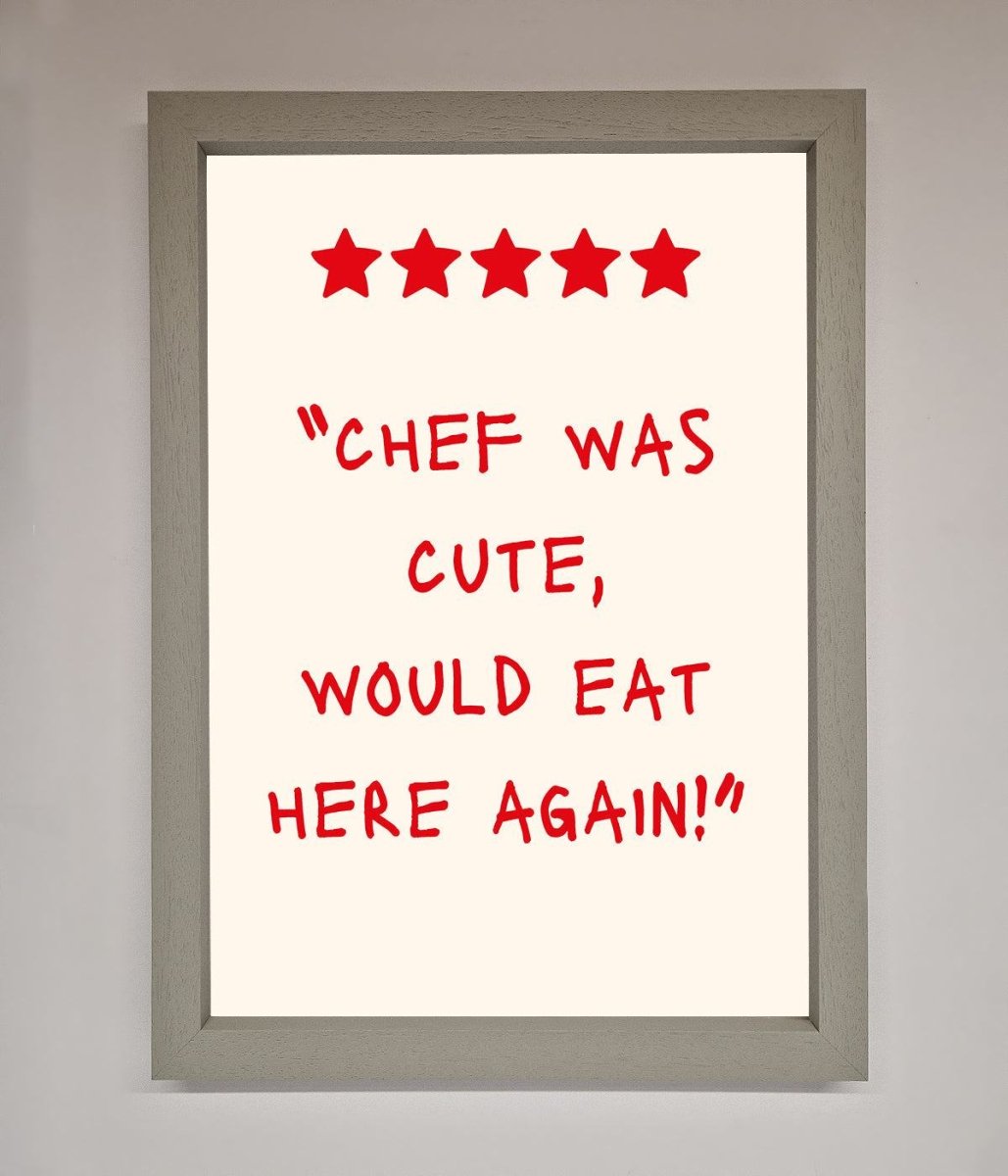 Chef Was Cute, Framed Wall Art