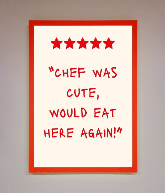 Chef Was Cute, Framed Wall Art