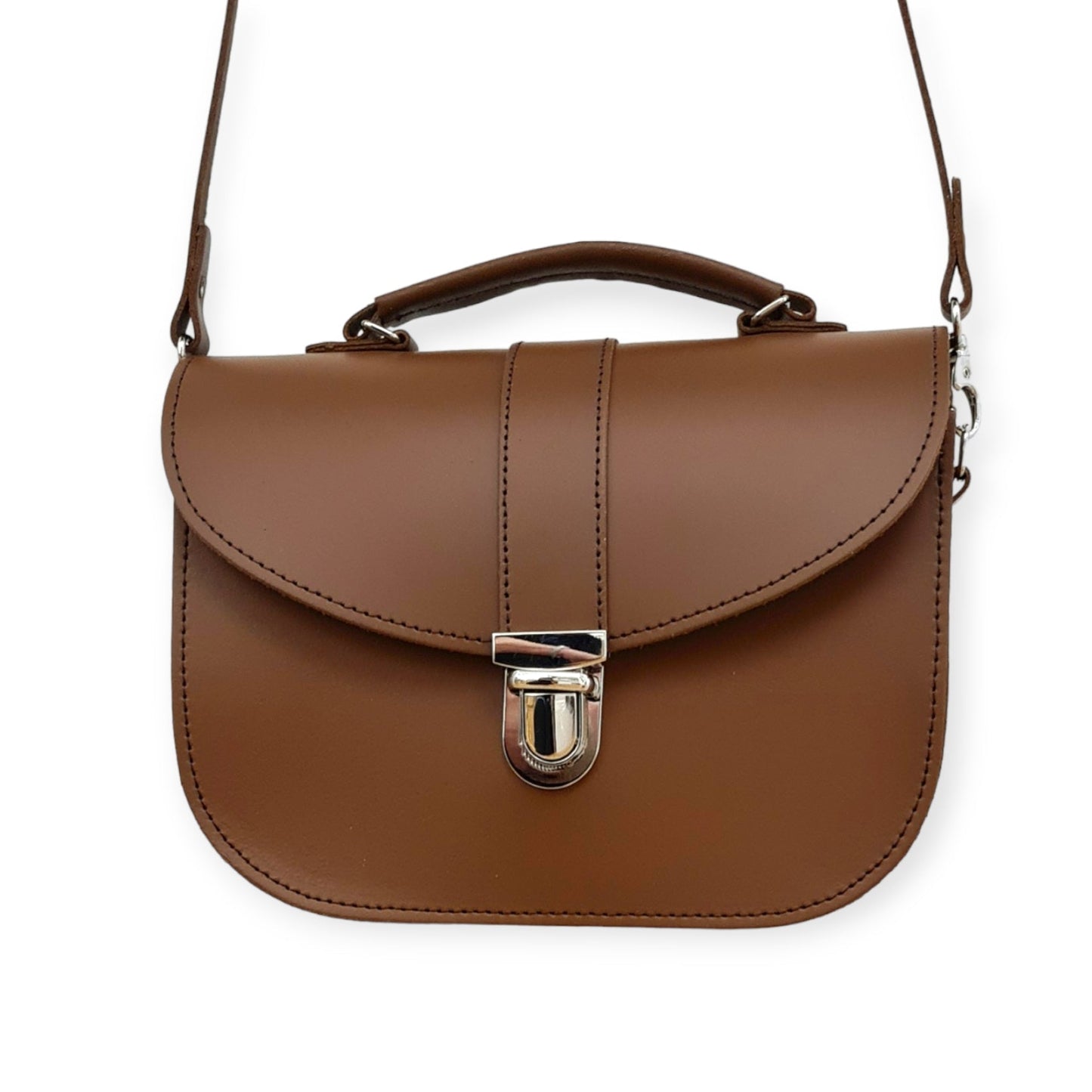 Olympia Handmade Leather Bag in Chestnut