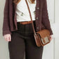 Midi Tannery & Tweed Satchel in Tan
