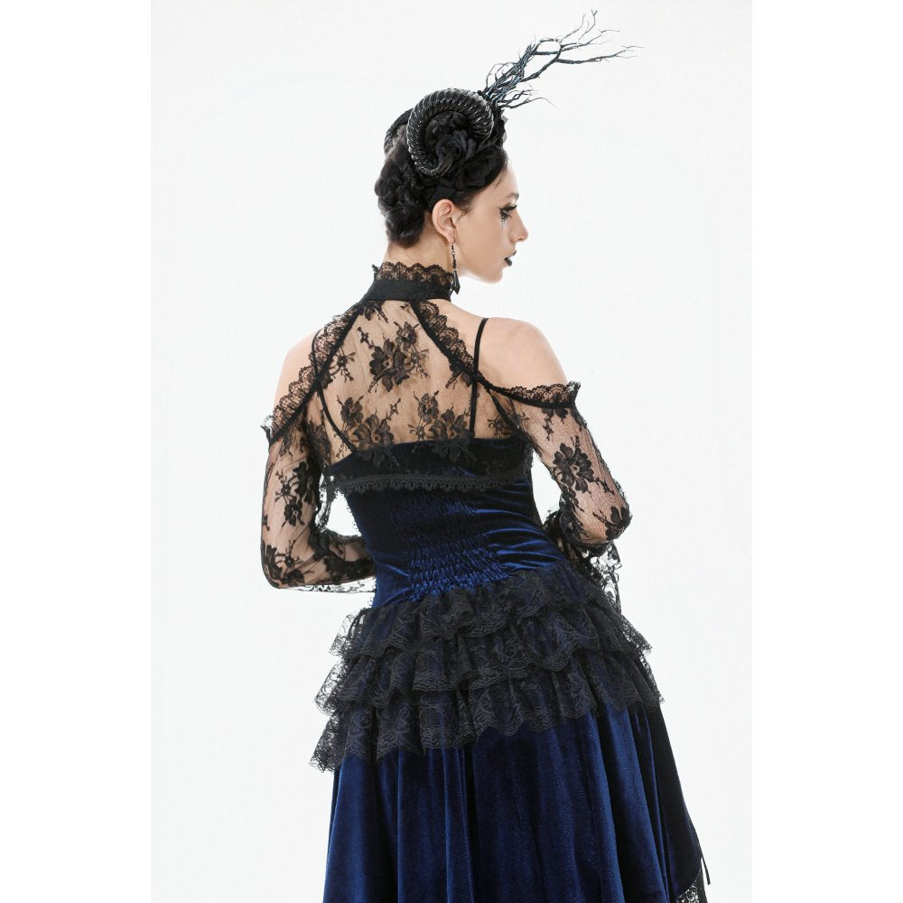 Dark in Love Thalassa Floral Lace Draped Arm Warmer Sleeves