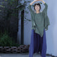 Women's Floaty Baggy Fit, Irregular Hem Smooth Pullover