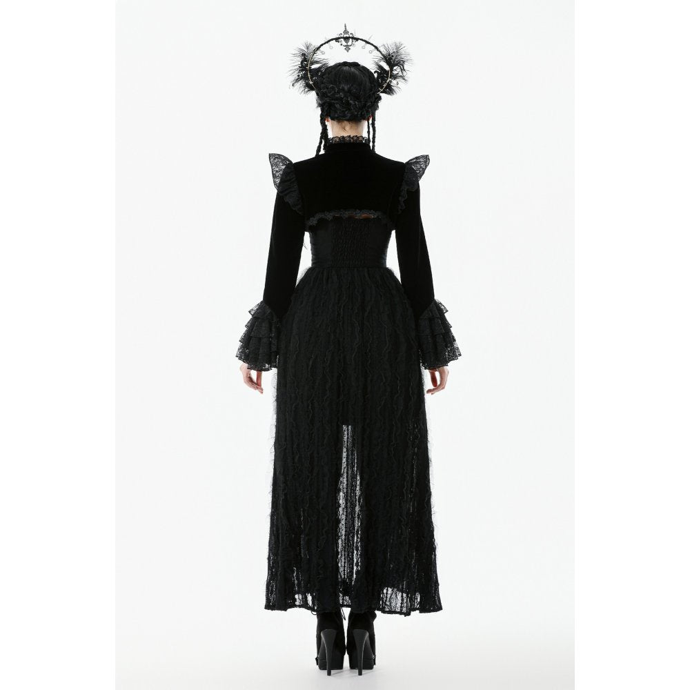 Dark in Love Erzebeth Lace Gothic Bolero Shrug in Black
