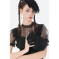 Dark In Love Victoria Black Lace Bow Mini Handbag
